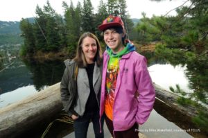 Dakota and Chris pose in front of a gorgeous lake. This photo first appeared in the National Post.