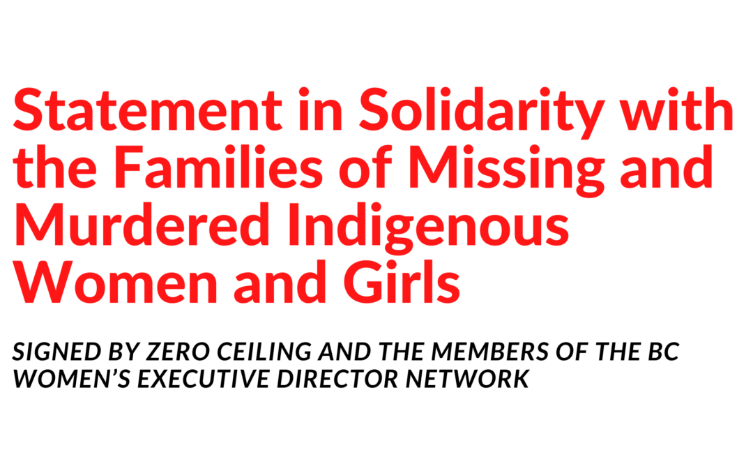 Joint Statement in solidarity with Indigenous families mourning the murder of four Indigenous women